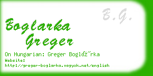 boglarka greger business card